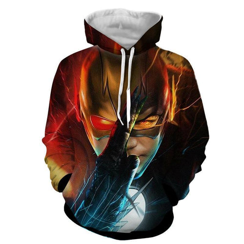 Flash In Action 3D Printed Hoodie - The Flash Jacket - Star Lab Hoodie