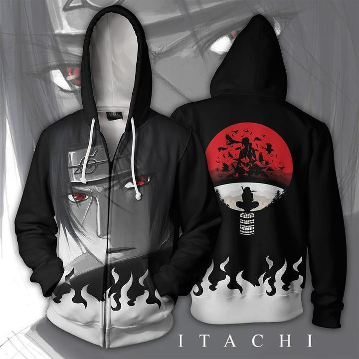 Naruto Hoodie - Itachi Uchiha Hoodie - Zip Up Jacket