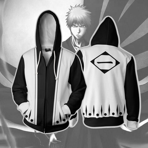 Bleach Captain Theme Costume Zip Up Hoodie