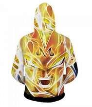 Load image into Gallery viewer, Dragon Ball Z SSj Majin Vegeta 3D Printed Zip Up Hoodie