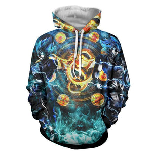 Dragon Ball Super Z Hoodie - Shenron Goku & Vegeta Hoodie