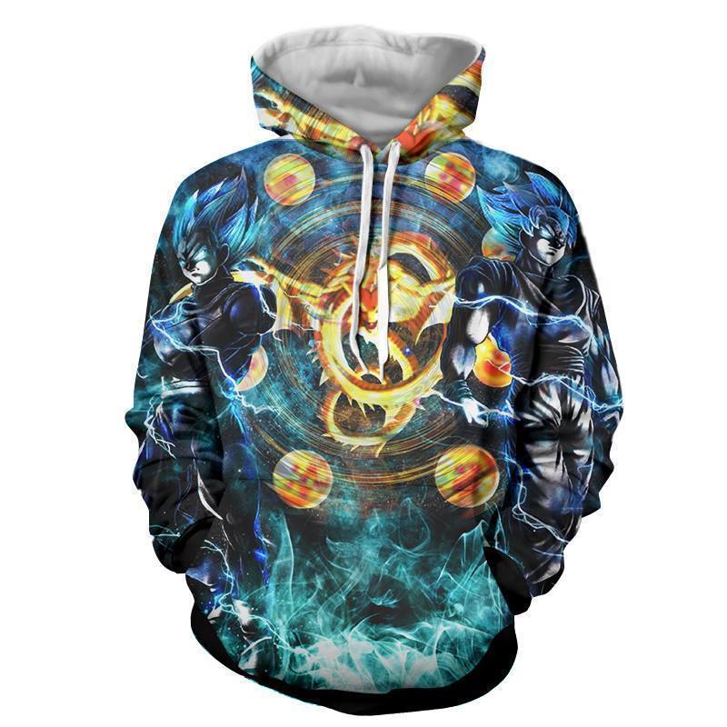 Dragon Ball Super Z Hoodie - Shenron Goku & Vegeta Hoodie