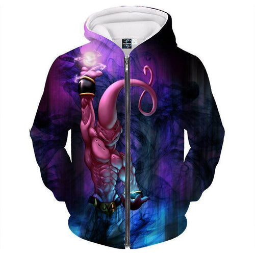 Dragon Ball Z Hoodie - KID BUU ZIPPER HOODIE - Jacket