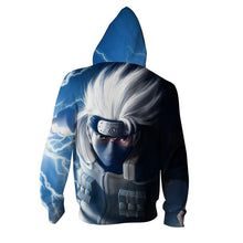 Load image into Gallery viewer, Naruto Hoodie- Kakashi Hatake 3D Hoodie - Zip Up Jacket