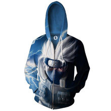 Load image into Gallery viewer, Naruto Hoodie- Kakashi Hatake 3D Hoodie - Zip Up Jacket
