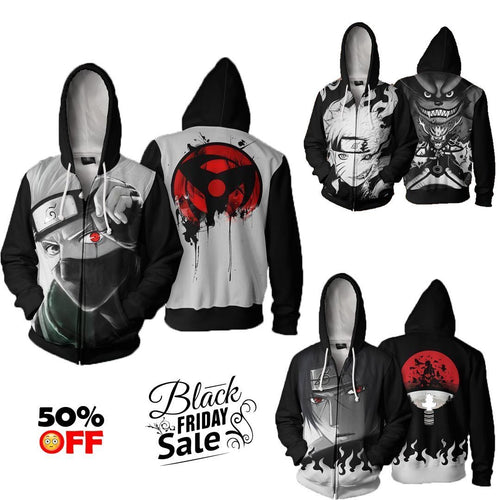 BLACK FRIDAY Naruto Bundle# 7 | THREE Zip Up In One Deal