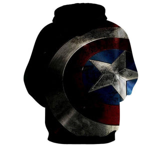 Captain America Badge 3D Printed Hoodie