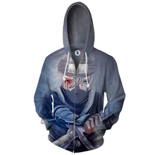 Load image into Gallery viewer, Naruto Hoodie- Kakashi Hatake 3D Hoodie - Zip Up Jacket