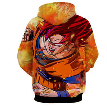 Load image into Gallery viewer, Dragon Ball Z Hoodie - Goku SSJ Red God Hoodie - Jacket
