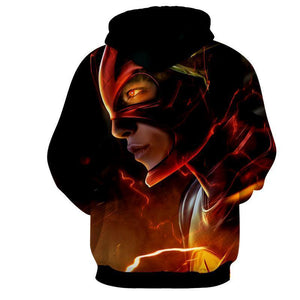 Flash 3D Printed Black Hoodie - The Flash Jacket - Star Lab Hoodie