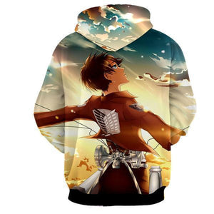 Eren Yeager Hoodie- Attack On Titan 3D Hoodie - JACKET