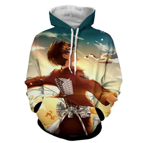 Eren Yeager Hoodie- Attack On Titan 3D Hoodie - JACKET