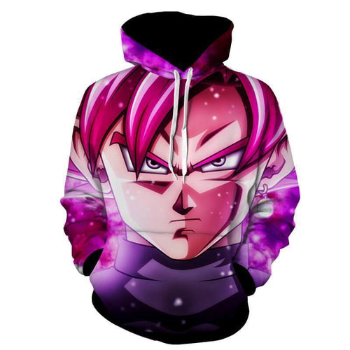Dragon Ball Super Z - Black Goku SSJ Rose Hoodie
