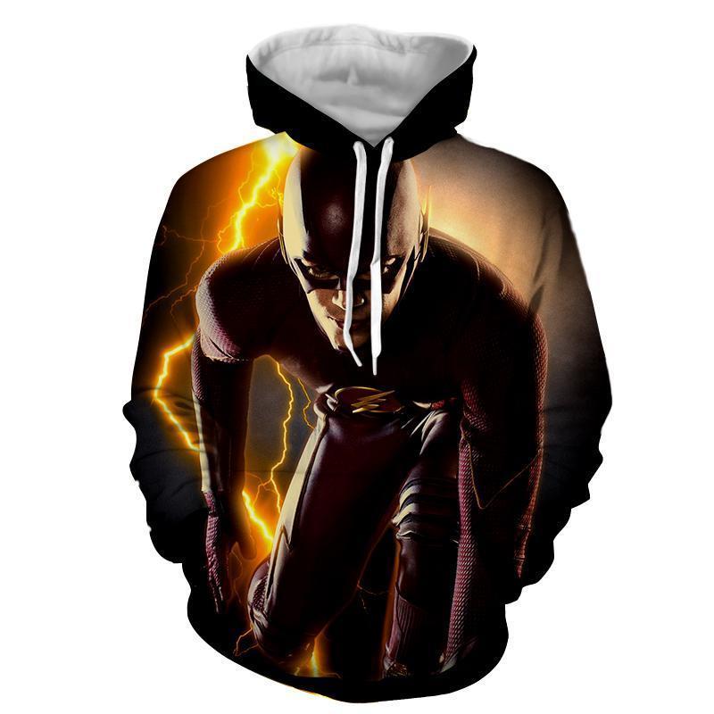 Flash 3D Printed Thunder Hoodie - The Flash Jacket - Star Lab Hoodie