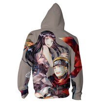 Load image into Gallery viewer, Naruto Hoodie-Naruto &amp; Hinata 3D Hoodie - Zip Up Jacket