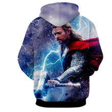 Load image into Gallery viewer, Thor Hoodies - 3D Printed Hoodie - Angry Thor With Mjonir