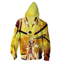 Load image into Gallery viewer, Naruto Hoodie-Naruto &amp; Nine Tail 3D Hoodie - Zip Up Jacket