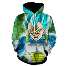 Load image into Gallery viewer, Dragon Ball Super Hoodie - SSJ God Vegeta 3D Hoodie - DBS Hoodie