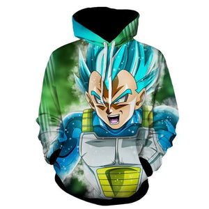 Dragon Ball Super Hoodie - SSJ God Vegeta 3D Hoodie - DBS Hoodie