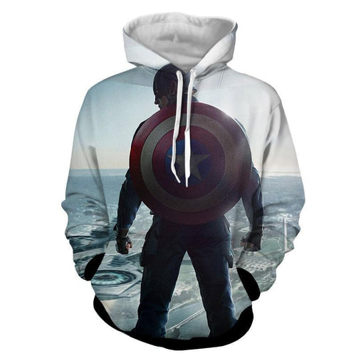 Captain America On Sea 3D Printed Hoodie