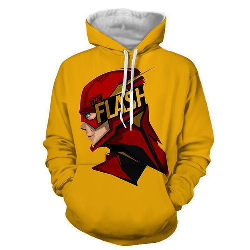Flash 3D Printed Yellow Hoodie - The Flash Jacket - Star Lab Hoodie