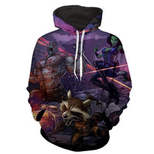 Load image into Gallery viewer, Thanos-Gamora-Rocket Raccoon 3D Hoodie-Guardian Of Galaxy Jacket