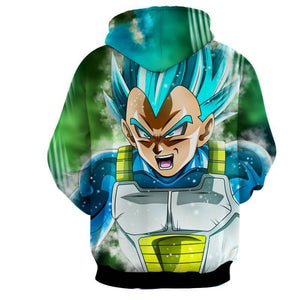 Dragon Ball Super Hoodie - SSJ God Vegeta 3D Hoodie - DBS Hoodie