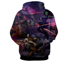 Load image into Gallery viewer, Thanos-Gamora-Rocket Raccoon 3D Hoodie-Guardian Of Galaxy Jacket