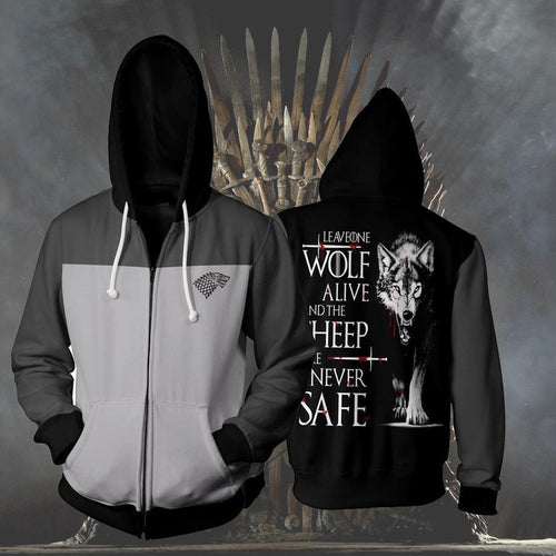 Game Of Throne Hoodie-3D Hoodie - Zip Up Jacket