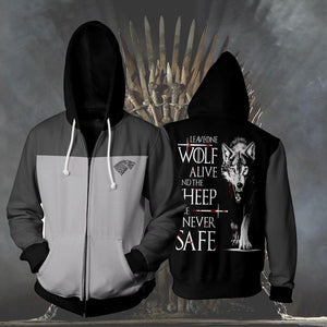 Game Of Throne Hoodie-3D Hoodie - Zip Up Jacket