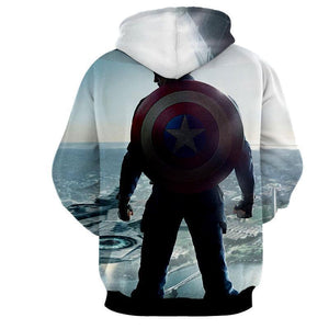 Captain America On Sea 3D Printed Hoodie