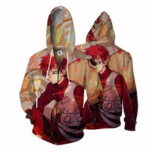 Load image into Gallery viewer, Naruto Hoodie-Gara 3D Hoodie - Zip Up Jacket