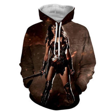 Load image into Gallery viewer, Wonder Women Grey 3D Hoodies - Wonder Women Clothing - Jacket