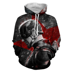 Captain America Red Star 3D Printed Hoodie - Captain America Jacket
