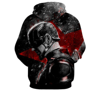 Captain America Red Star 3D Printed Hoodie - Captain America Jacket