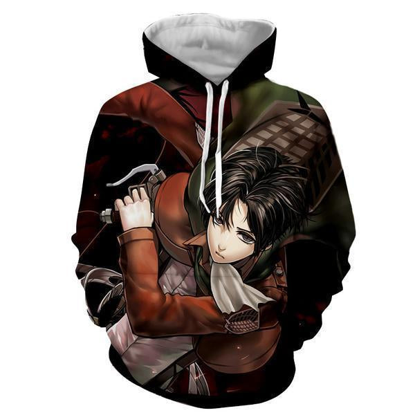 Levi ackerman Hoodie- Attack On Titan 3D Hoodie - JACKET