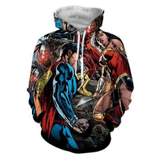 Load image into Gallery viewer, Justice League 3D Printed Hoodie Super Man &amp; Wonder Women