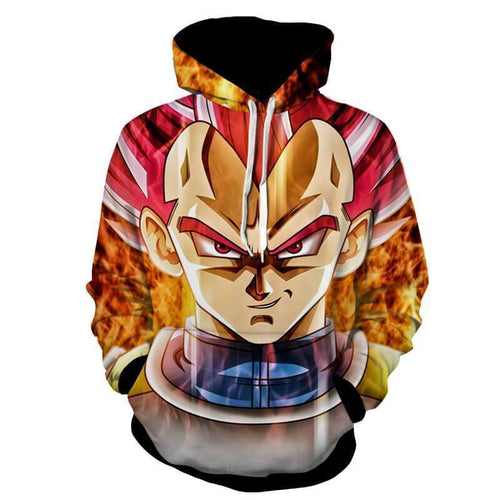 Dragon Ball Super Z Hoodie - Vegeta SSj God 3D hoodie