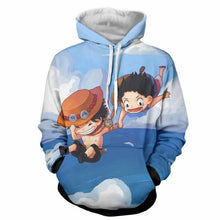 Load image into Gallery viewer, Kid Luffy and Ace 3D Hoodie - Jacket - One Piece