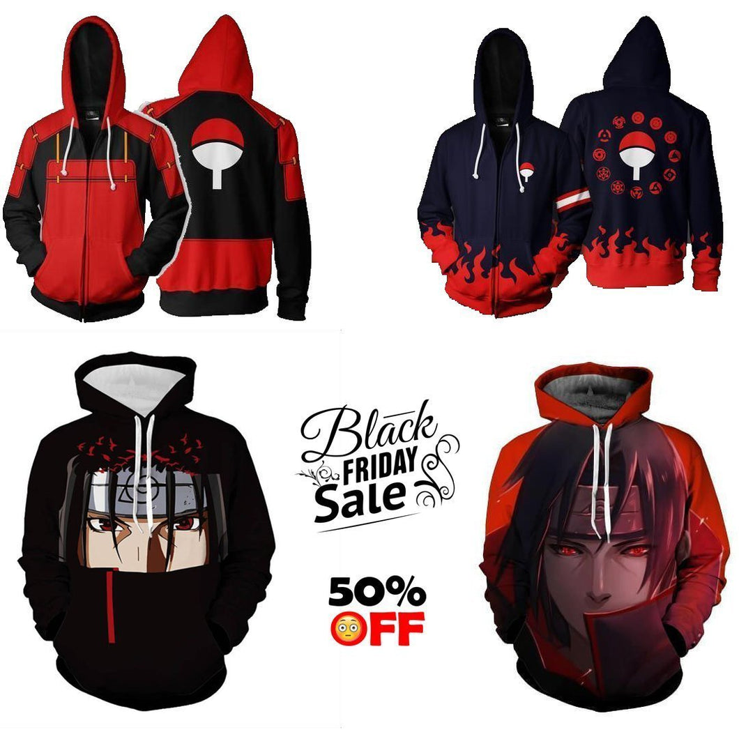 BLACK FRIDAY Naruto Bundle# 4  | FOUR Zip Up In One