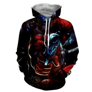 Deadpool 3D Hoodie - Deadpool Jacket - Deadpool Clothing