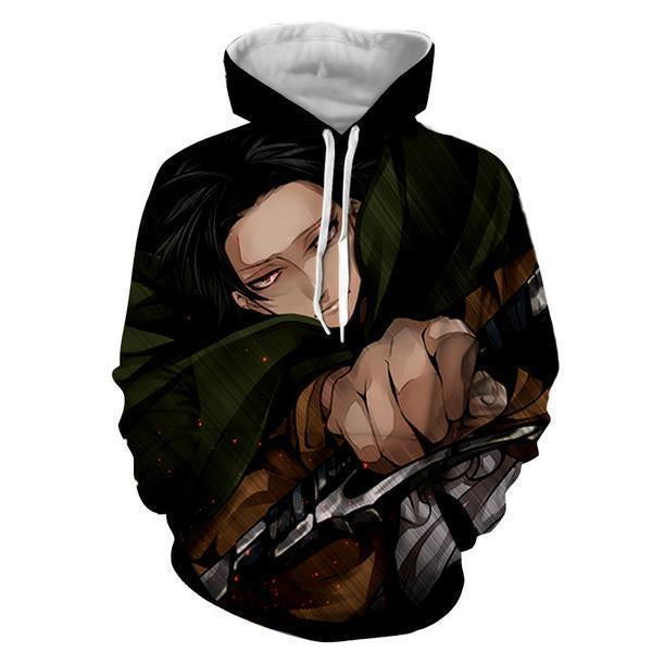 Levi Ackerman Hoodie- Attack On Titan 3D Hoodie - JACKET