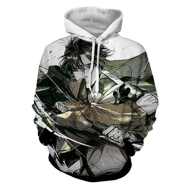 Levi Ackerman Hoodie- Attack On Titan 3D Hoodie - JACKET