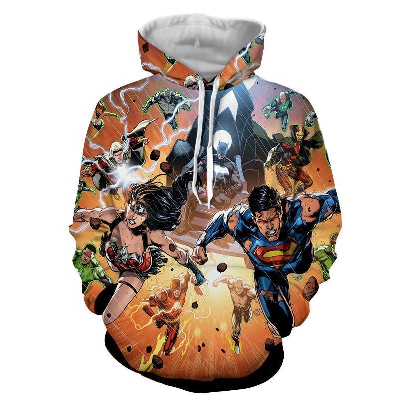 Justice League 3D Printed Hoodie