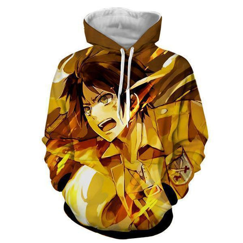 Eren Yeager Hoodie- Attack On Titan 3D Hoodie - JACKET