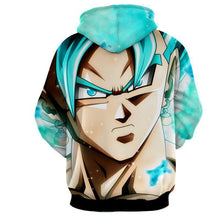 Load image into Gallery viewer, Dragon Ball Super Z Hoodie - SSJ Vegito Blue Hoodie - Jacket
