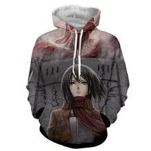 Load image into Gallery viewer, Mikasa Ackermann Hoodie- Attack On Titan 3D Hoodie - JACKET