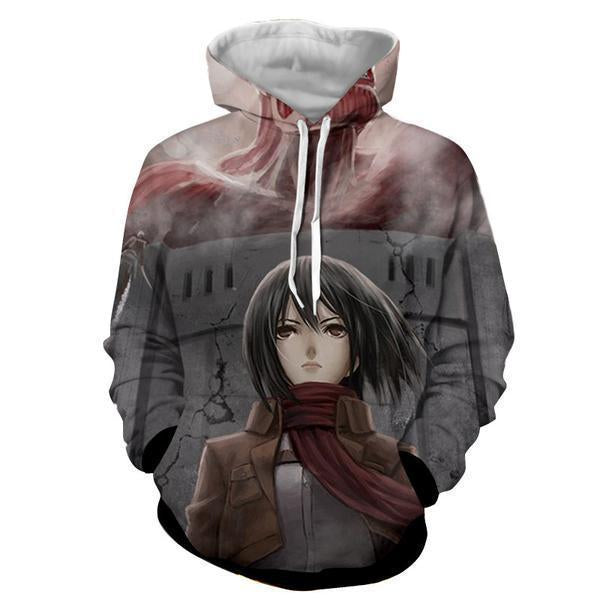 Mikasa Ackermann Hoodie- Attack On Titan 3D Hoodie - JACKET
