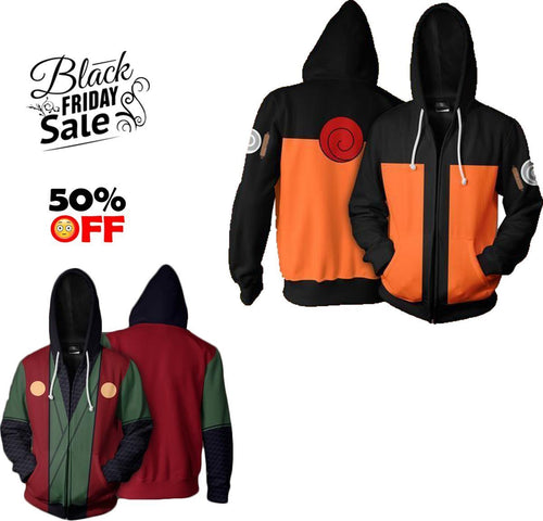 BLACK FRIDAY Naruto Bundle# 12 | TWO Zip Up In One Deal