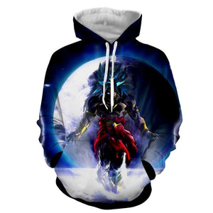 Dragon Ball Z Hoodie - Broly Blue 3D Hoodie - Jacket